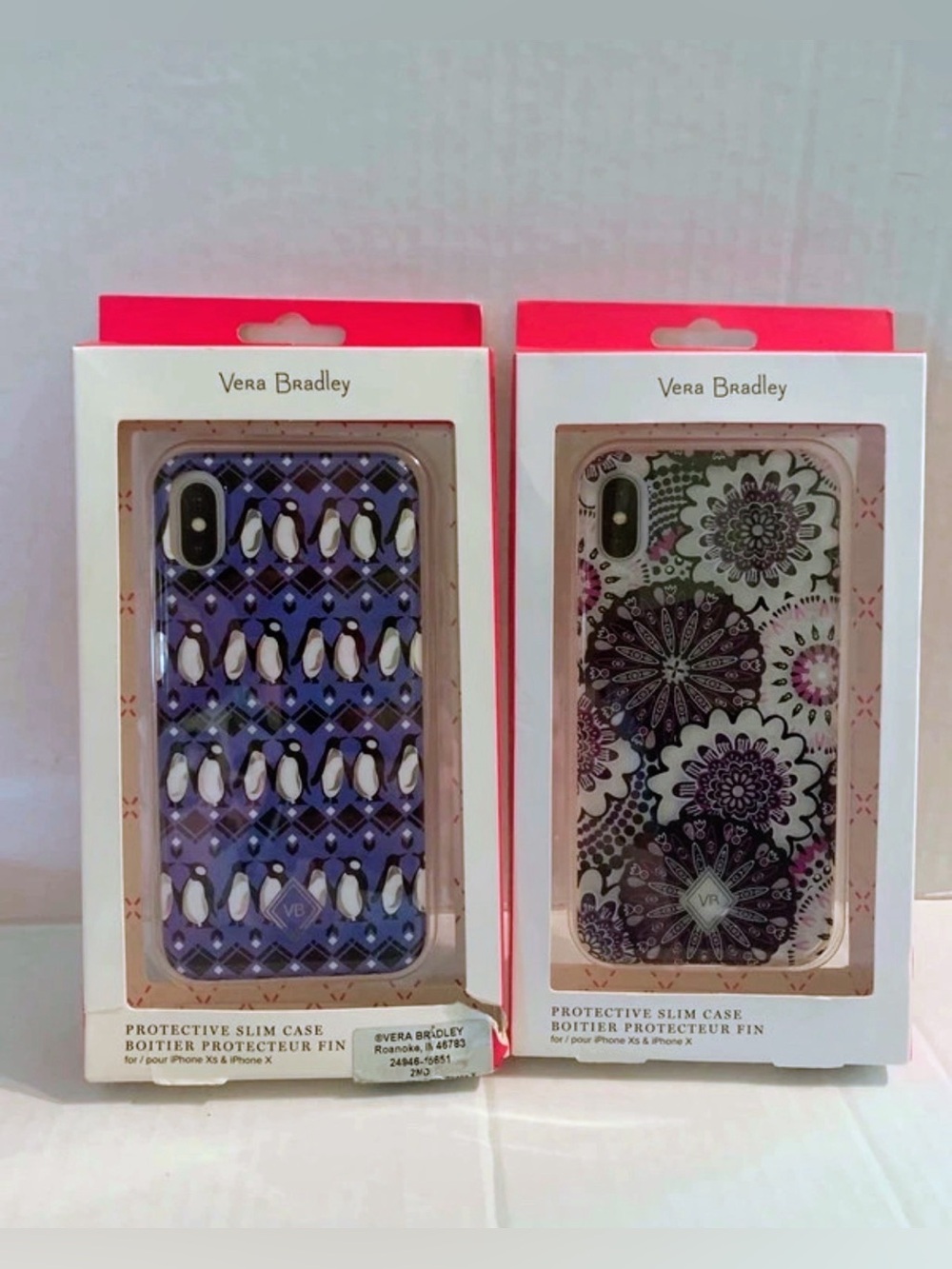 Vera Bradley iPhone Slim Cases in Purple Penguin and Floral Prints